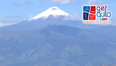 Pasochoa volcano natural reserve with the Cotopaxi Volcano behind